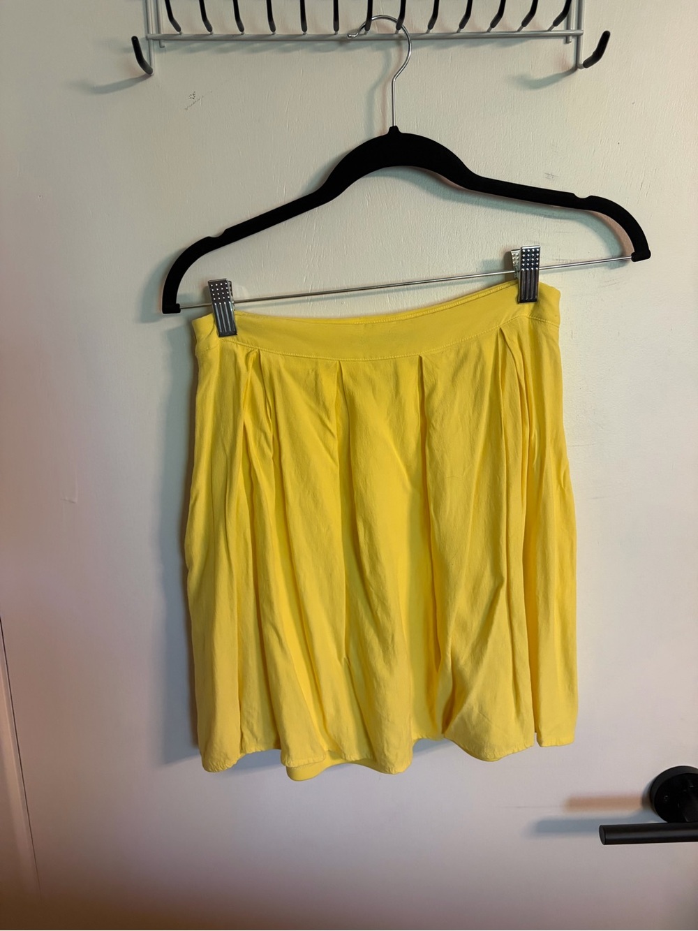 Forever 21 Bright Yellow Pleated Mini Skirt